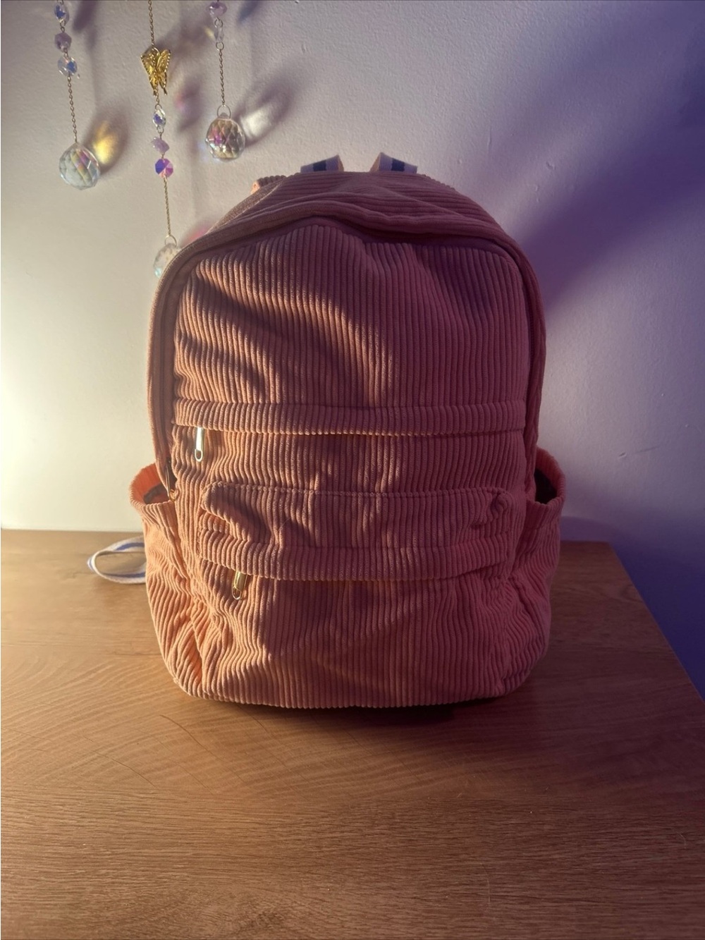 Corduroy mini backpack